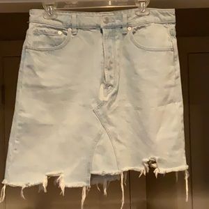 NWT We The Free Light Wash Denim Skirt